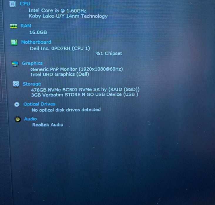 Dell Latitude 3510 Intel Core i5-10210U@1.6GHz 16GB DDR4 RAM 512GB SSD Q Lap200