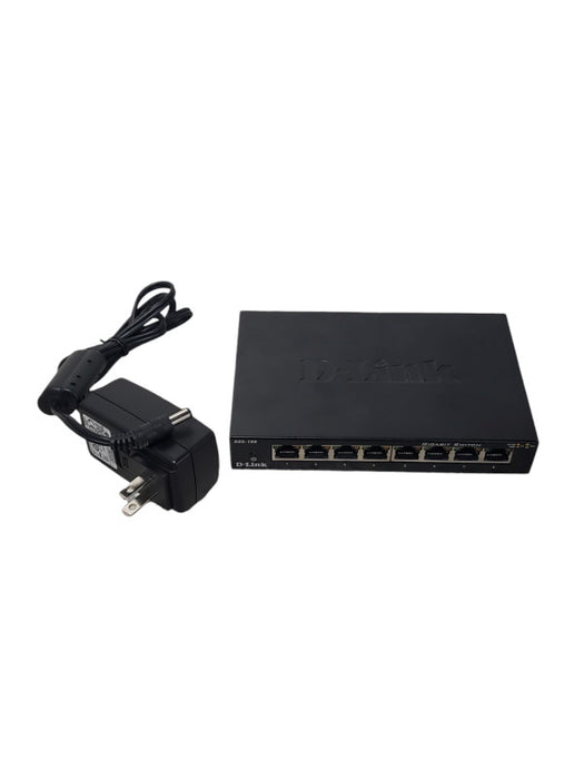 D-Link DGS-108 8 Port Gigabit Metal Unmanaged Desktop Switch W/ Power Adapter