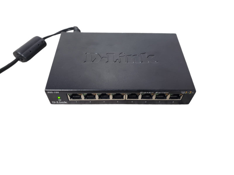 D-Link DGS-108 8 Port Gigabit Metal Unmanaged Desktop Switch W/ Power Adapter