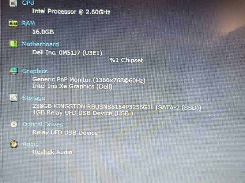 Dell Latitude 5420| i5-1145G7 @ 2.60GHz| 16GB DDR4| 256GB SSD READ  β Lap200