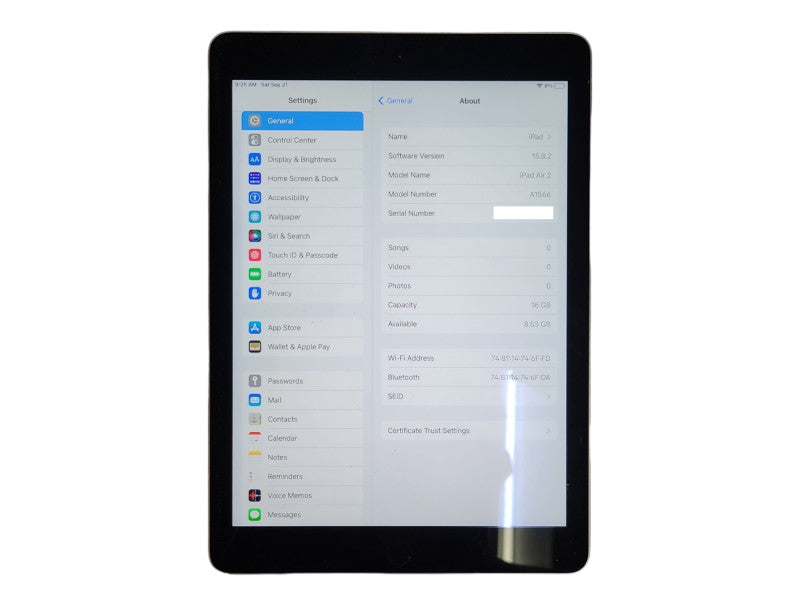 Apple iPad Air 2 16GB (A1566), WiFi Q