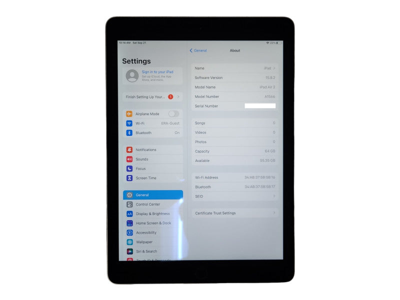 Apple iPad Air 2 64GB (A1566), WiFi Q