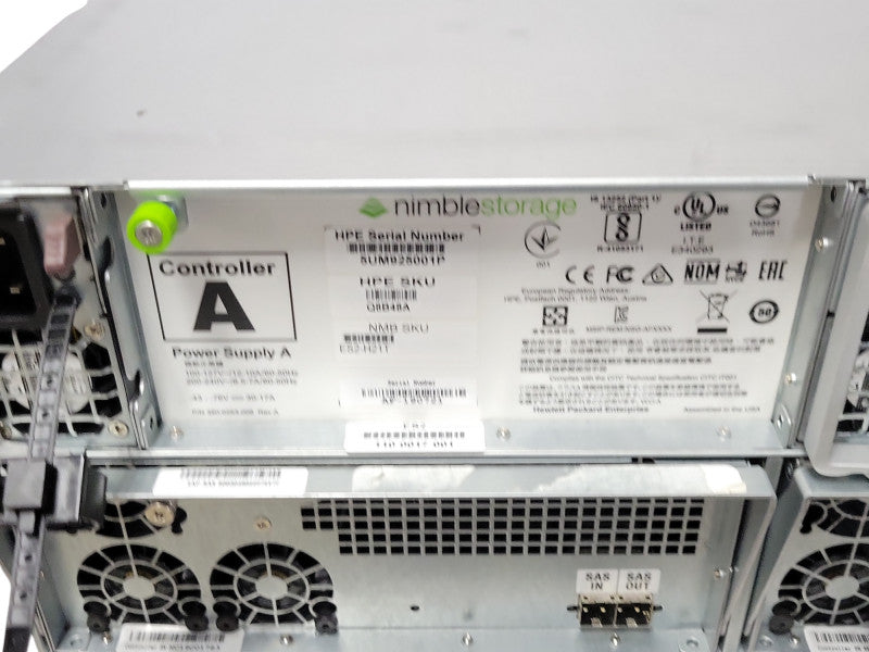 HPE Nimble 24-x 3.5" storage enclosure Q8B48A ES2-H21T w/ 2x Controllers,  _