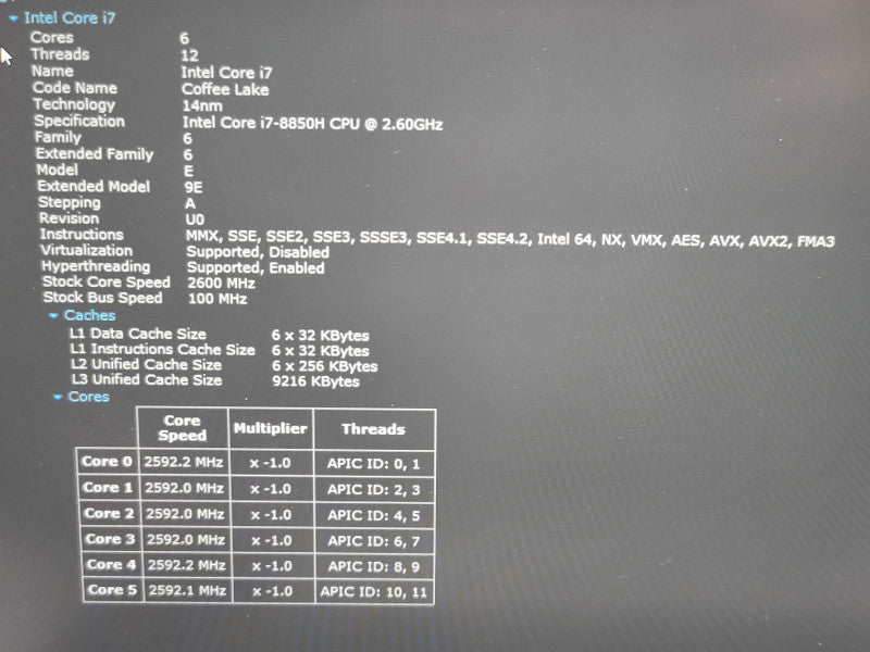 Dell Precision 5530| i7-8850H| 32GB DDR4| Quadro P1000| 512GB SSD  no battery β Lap200