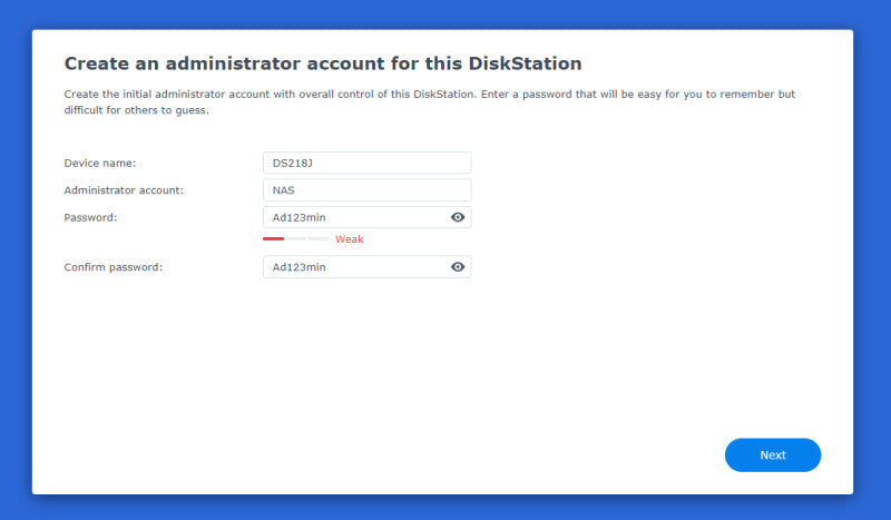 Synology DiskStation DS-216j 2-Bay NAS, 4TB (2x 2TB 3.5" HDDs)