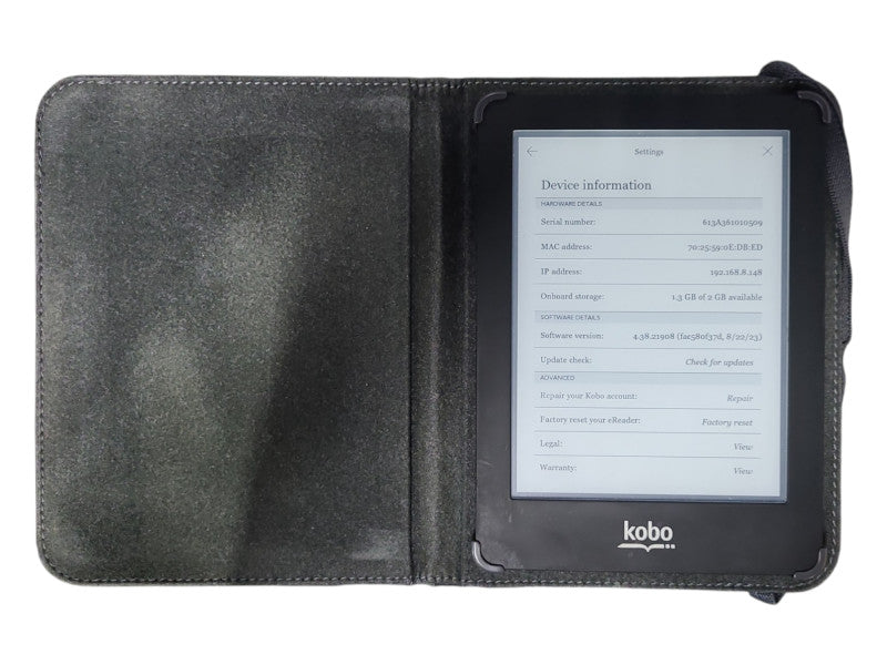 Kobo Glo N613 2GB 6" Inch WiFi eReader w/ Case