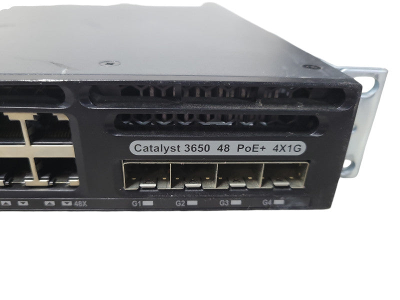 Cisco WS-C3650-48FS-L 48 Port 4X1G Gigabit Ethernet PoE Switch 2x PSU !