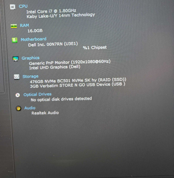 Dell Latitude 7410 i7-10610U@1.8GHz 16GB RAM 512GB SSD No Power Adapter READ!  Lap200