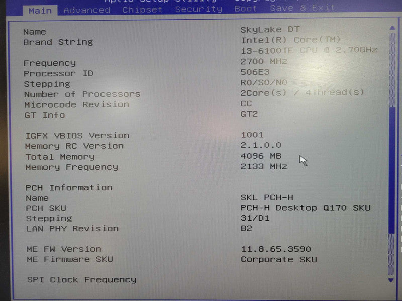 NCR 7607-2300-8801 REALPOS Core I3-6100TE 2.7GHz, 4GB RAM, No HDD !