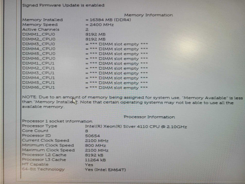 Dell Precision 7820, Xeon Silver 4110 2.10GHz 8C, 16GB DDR4, NO GPU/HDD !