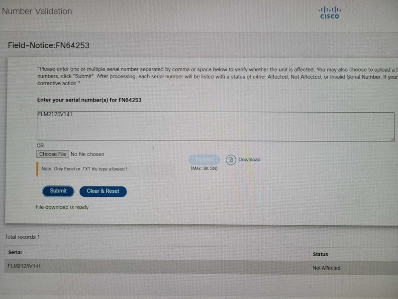Cisco 4300 Series ISR4331/K9 V04 Router - No Clock Issue