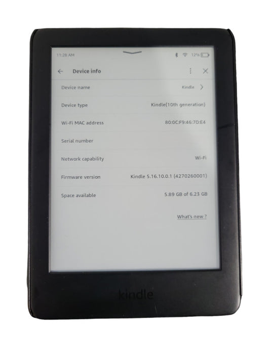 Amazon Kindle E-book reader (10th Generation), J9G29R !