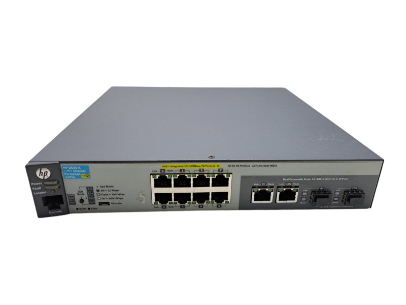 HP 2530-8 PoE+ JL070A | 8-Port Fast PoE+ Internal PS Switch