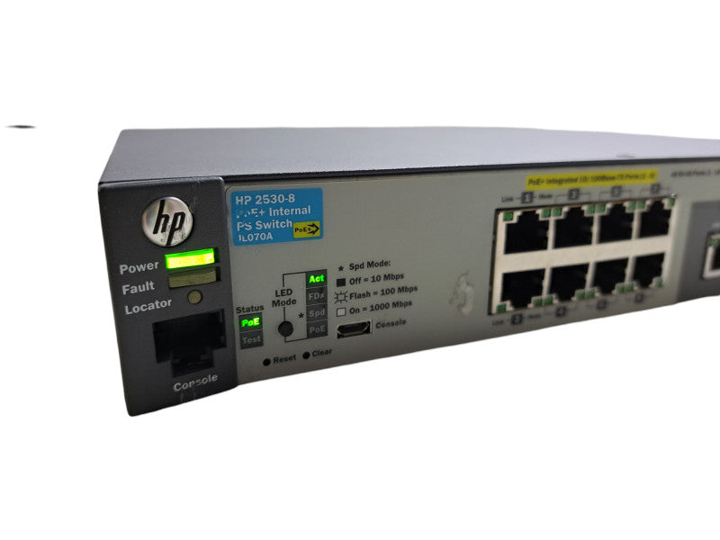 HP 2530-8 PoE+ JL070A | 8-Port Fast PoE+ Internal PS Switch