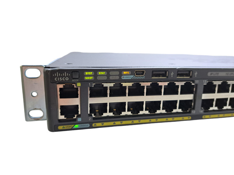 Cisco WS-C2960XR-48FPS-I V05 | 48-Port Gigabit PoE+ | 2x1025W PSU | Stack Mod