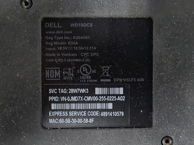 Dell WD19DCS Docking Station, READ