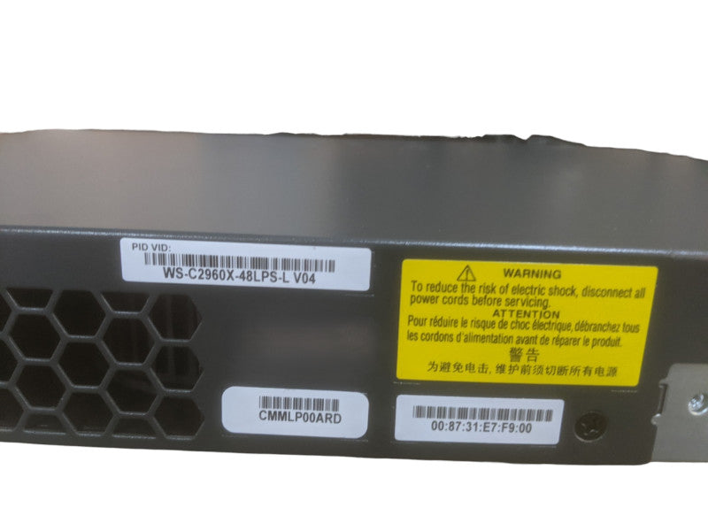 Cisco Catalyst 2960X | WS-C2960X-48LPS-L V04 | 48port Gigabit PoE | 4x SFP