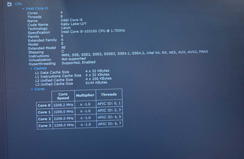 HP EliteBook 840 G7 i5-10310U@1.7GHz 16GB RAM 256GB SSD BIOS Locked READ!  Lap200