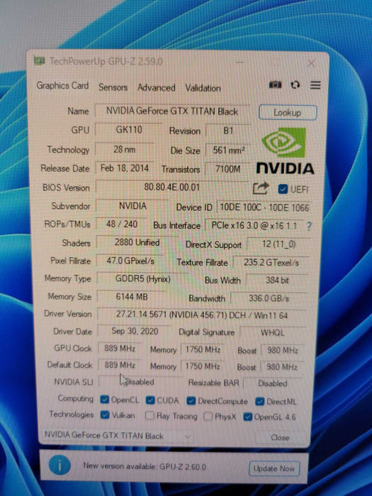 ZOTAC NVIDIA GEFORCE TITAN BLACK 6GB PCIE %