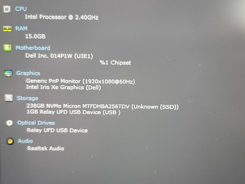 Dell Latitude 5420| i5-1145G7| 16GB DDR4| 256GB SSD  β Lap200 BAD KB