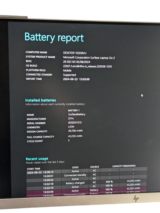 Surface Laptop Go 2 Intel Core i5-1135G7 @ 2..40Ghz 16GB RQAM & 256GB READ  - Lap200