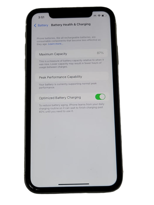 Apple iPhone XR 64GB unlocked, Battery Health: 87% _