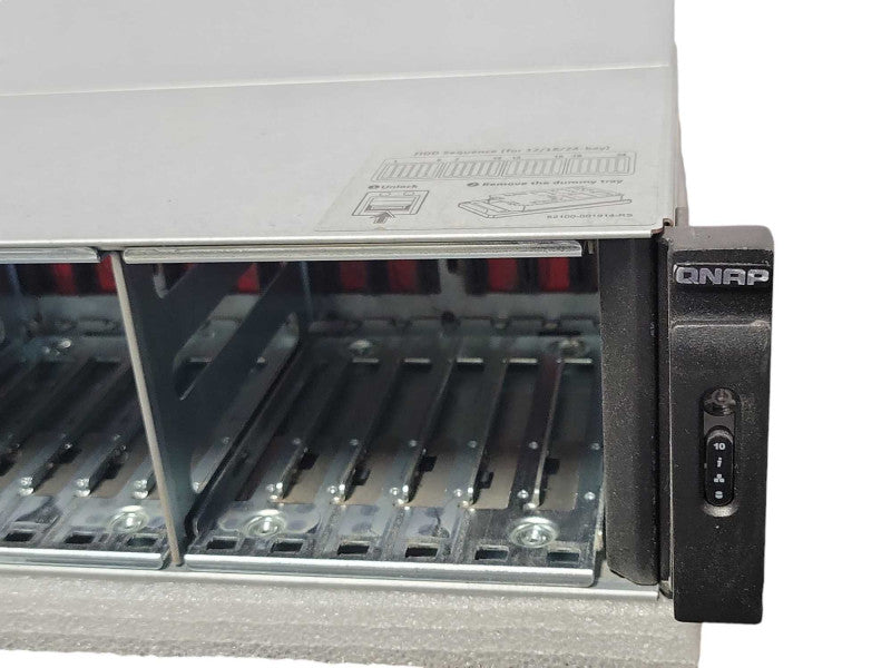 QNAP NAS SS-EC2479U-SAS-RP 24-Bay 8x 1.8TB HDDs, No PSU, READ  _