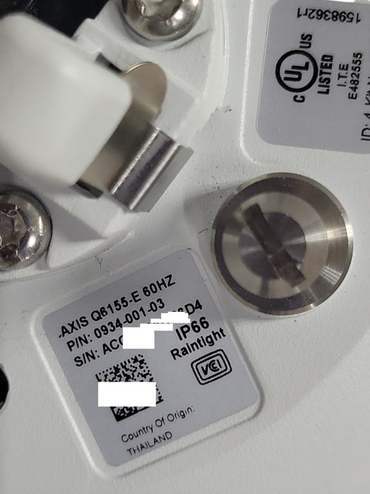 Axis Q6155-E 60Hz PTZ Dome Network Camera 0934-001-03 _
