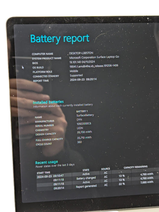 Surface Laptop Go 1943 Intel Core i5-1035G1 @ 1.00Ghz 16GB RAM & 256GB Q- Lap200