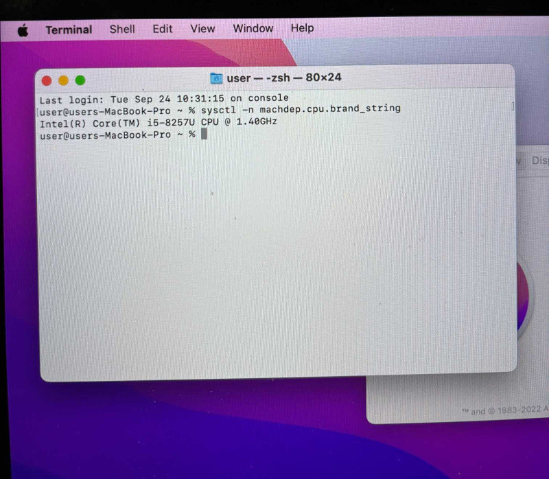 Apple MacBook Pro 13" 2019 Touch Bar i5-8257U 8GB RAM 128GB SSD READ
