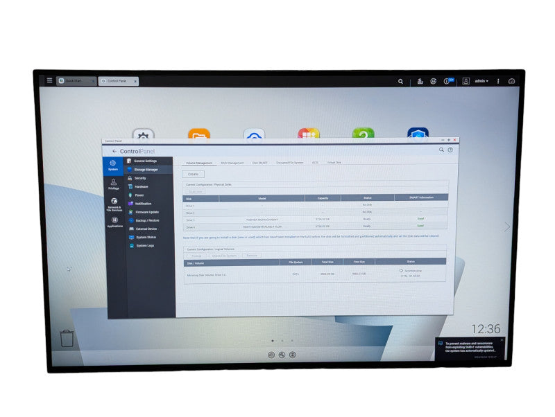 QNAP TS-419P ii 4 bay NAS with 2x 4TB HDDs  -