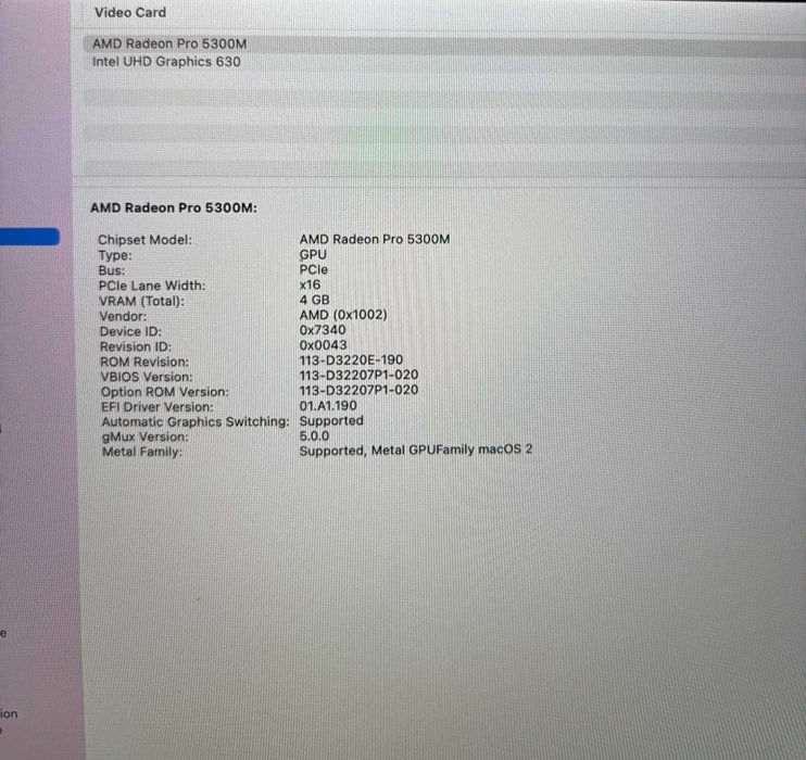 Apple MacBook Pro 16" 2019 i9-9980HK Radeon Pro 5300M 32GB RAM 1TB SSD READ