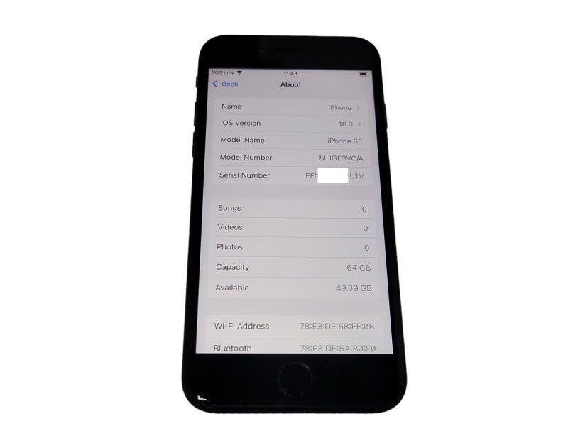 Apple iPhone SE 2nd Gen 64GB unlocked phone _