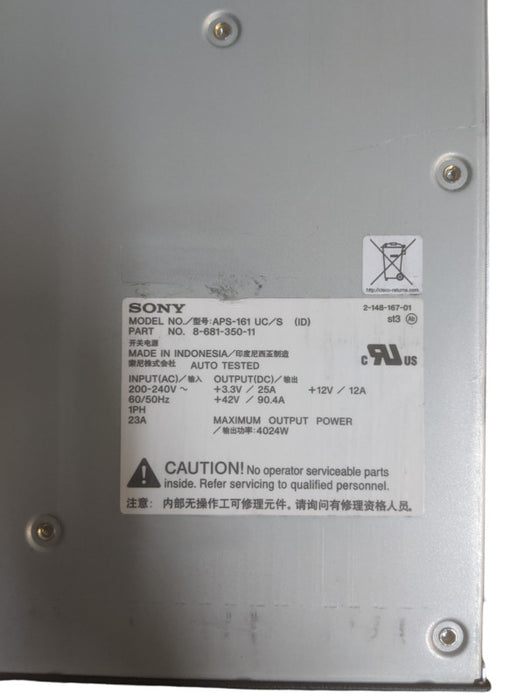 SONY APS-161 UC/S, 8-681-350-11 4024w Power Supply