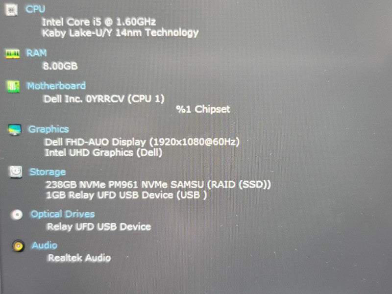 Dell XPS 13 7390| i5-10210U| 8GB DDR3L| 256GB SSD No battery  β Lap200