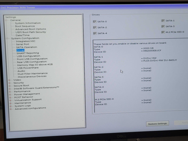 Dell Precision 3630Tower PC, 32GB DDR4, 2TB HDD, No CPU _