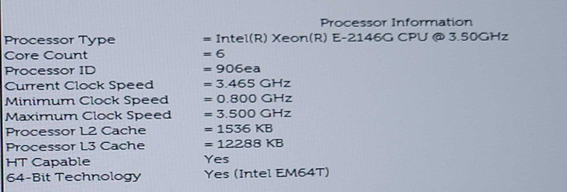 ntel Xeon E-2146G 6-Core Desktop CPU 3.5GHz LGA1151 SR3WT _
