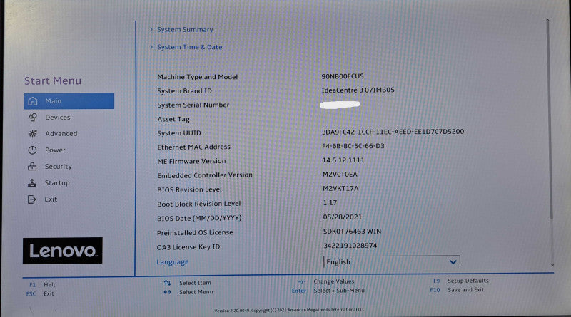 Lenovo IdeaCentre 3 SFF| i3-10100 @ 3.6GHz 4C, 8GB DDR4, 512GB NVMe, 1TB HDD