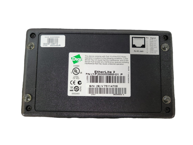 DIGI Etherlite 2 Model: E165880 PN: 50000989-01P !