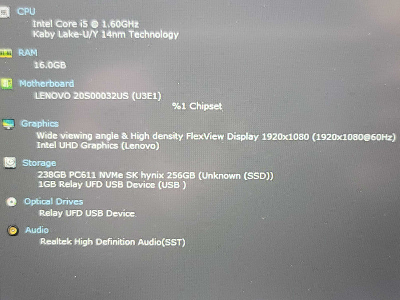 Lenovo ThinkPad T14| i5-10210U| 16GB DDR4| 256GB SSD NO AC ADAPTER  Qβ Lap200