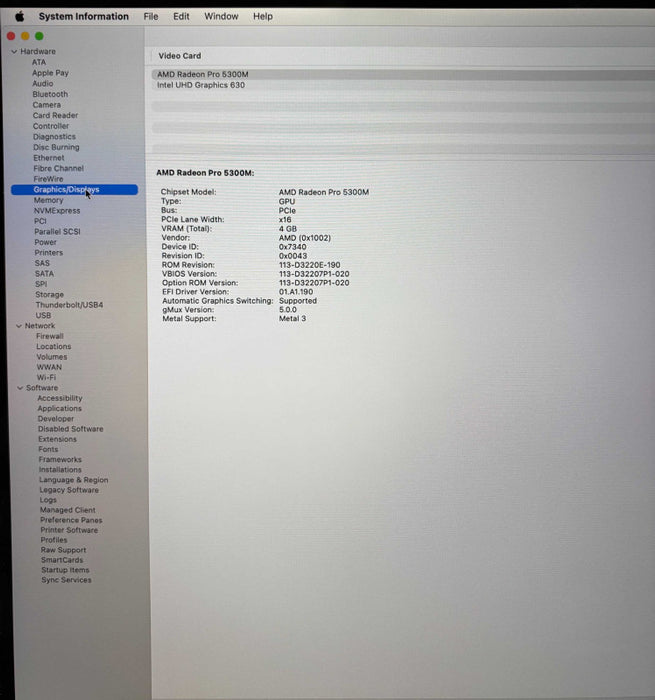 Apple MacBook Pro 16" 2019 i7-9750H Radeon Pro 5300M 32GB RAM 512GB SSD READ