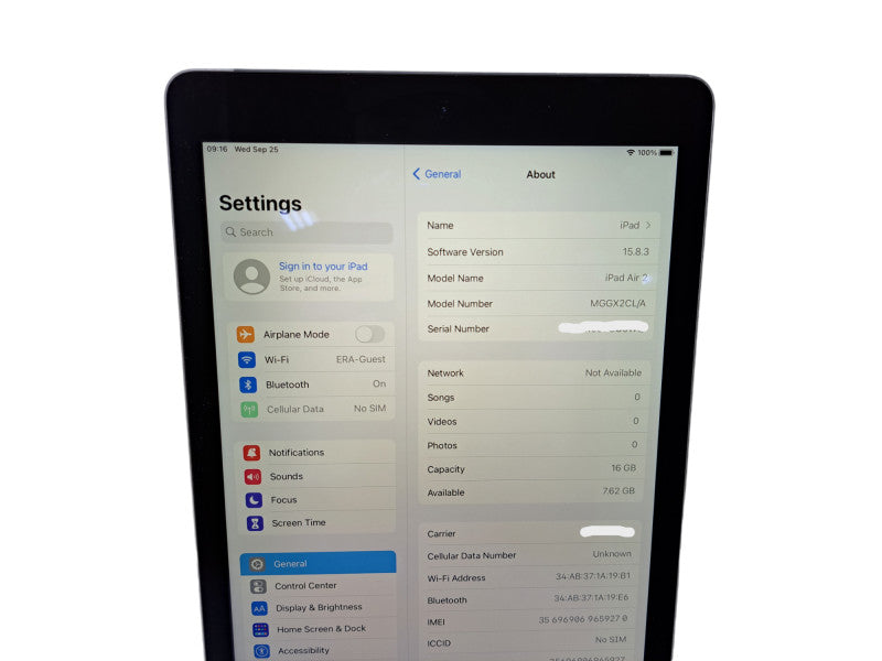 Apple iPad Air 2 A1567 | 16GB Wi-Fi + Cellular | Unlocked
