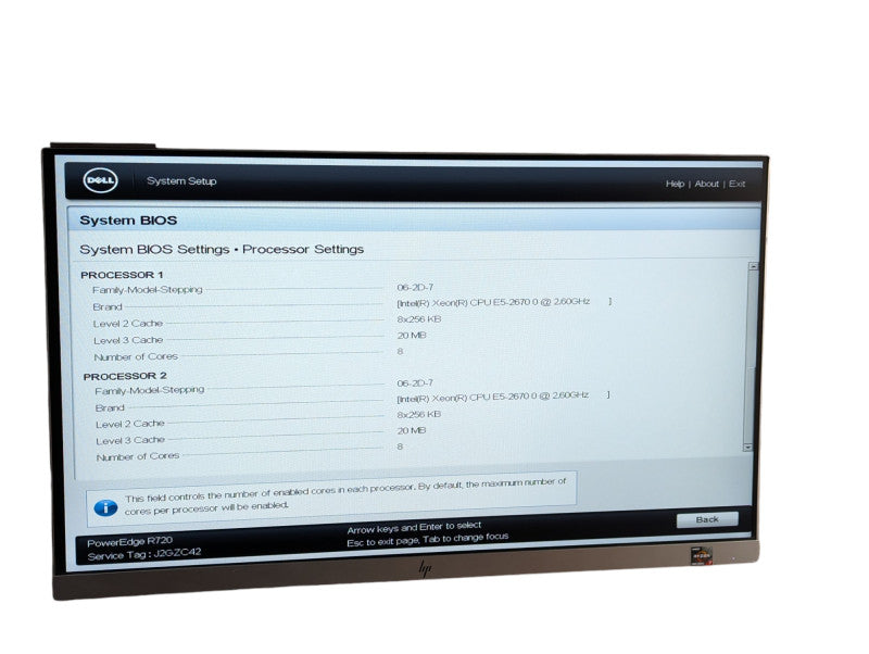 DELL PowerEdge R720 2x Intel Xeon E5-2670 0 @ 2.60Ghz 192GB RAM H710 mini  -