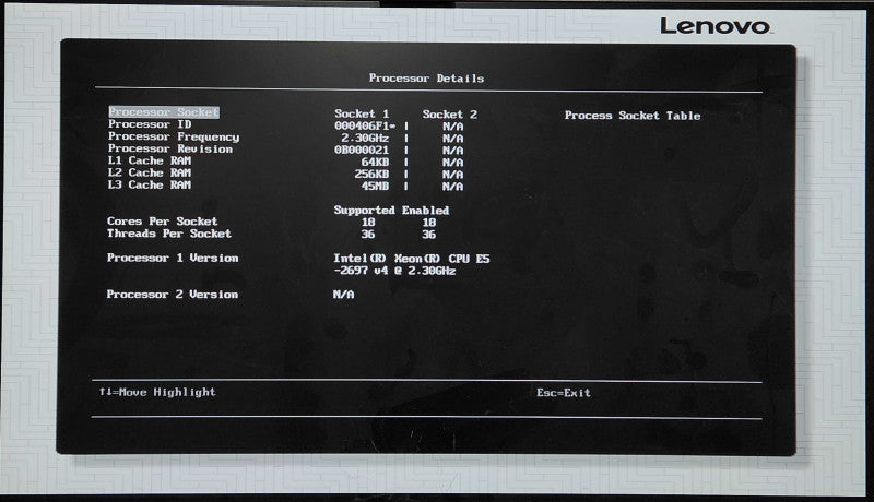 Lenovo System X 3650 M5 2U 8x2.5", Xeon E5-2697 v4 2.30GHz, 32GB RAM, No HDD