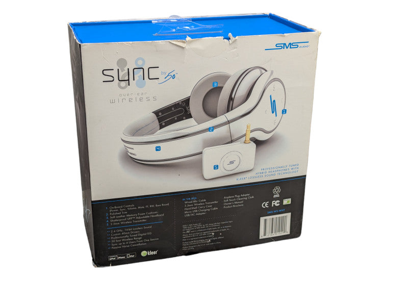 SMS Audio Sync by 50 Over Ear Wireless Headphones  -