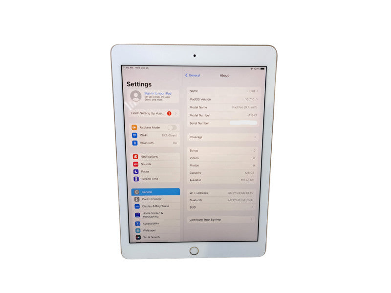 Apple iPad Pro 1st Gen (A1673) | 128GB Wi-Fi Only Tablet