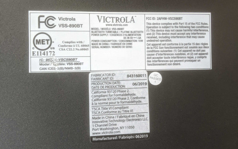 Victrola VSS-890BT | 3-in-1 Bluetooth Suitcase Record Player | *READ*