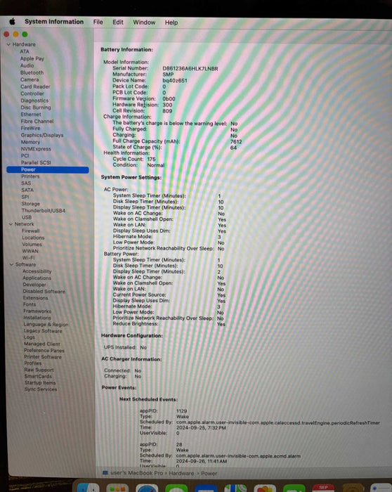 Apple MacBook Pro 16 inch 2019 i7-9750H Radeon Pro 5300M 32GB RAM 512SSD READ