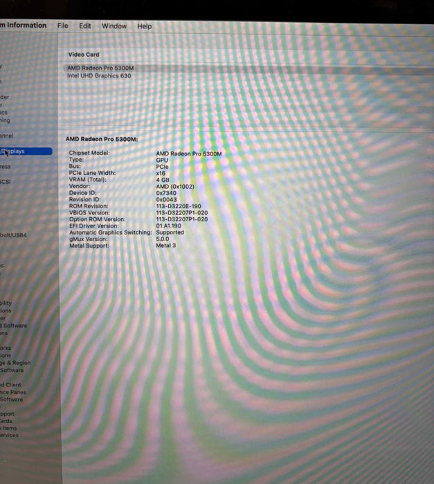 Apple MacBook Pro 16 inch 2019 i7-9750H Radeon Pro 5300M 32GB RAM 512SSD READ