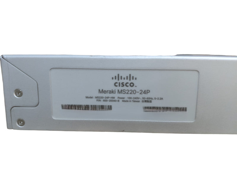 Cisco Meraki MS220-24P-HW | 24-Port Cloud Managed Switch | Unclaimed